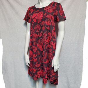 LuLaRoe Carly Red & Black Dress (XXS)